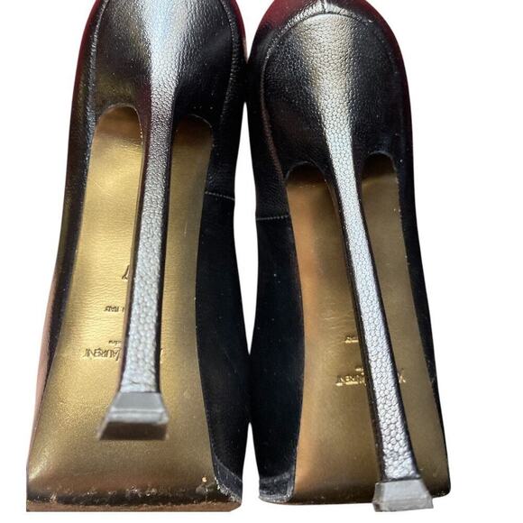 YSL Yves Saint Laurent Embossed Leather Pumps Heels Black 37 (7 US)  $795 - Picture 8 of 13